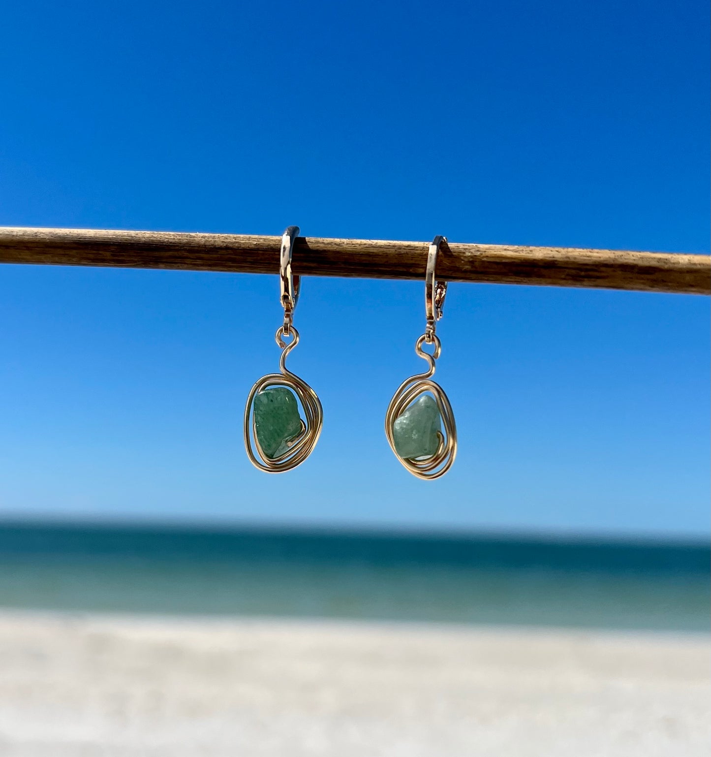 Green stone Earrings