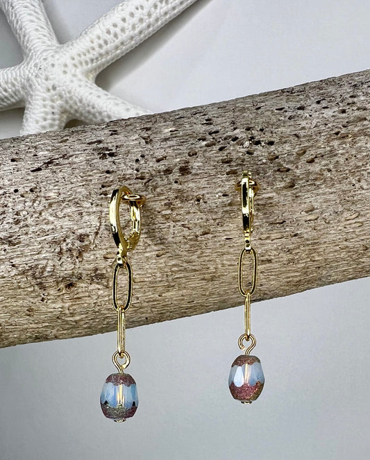 Ocean Drops on chain Earrings