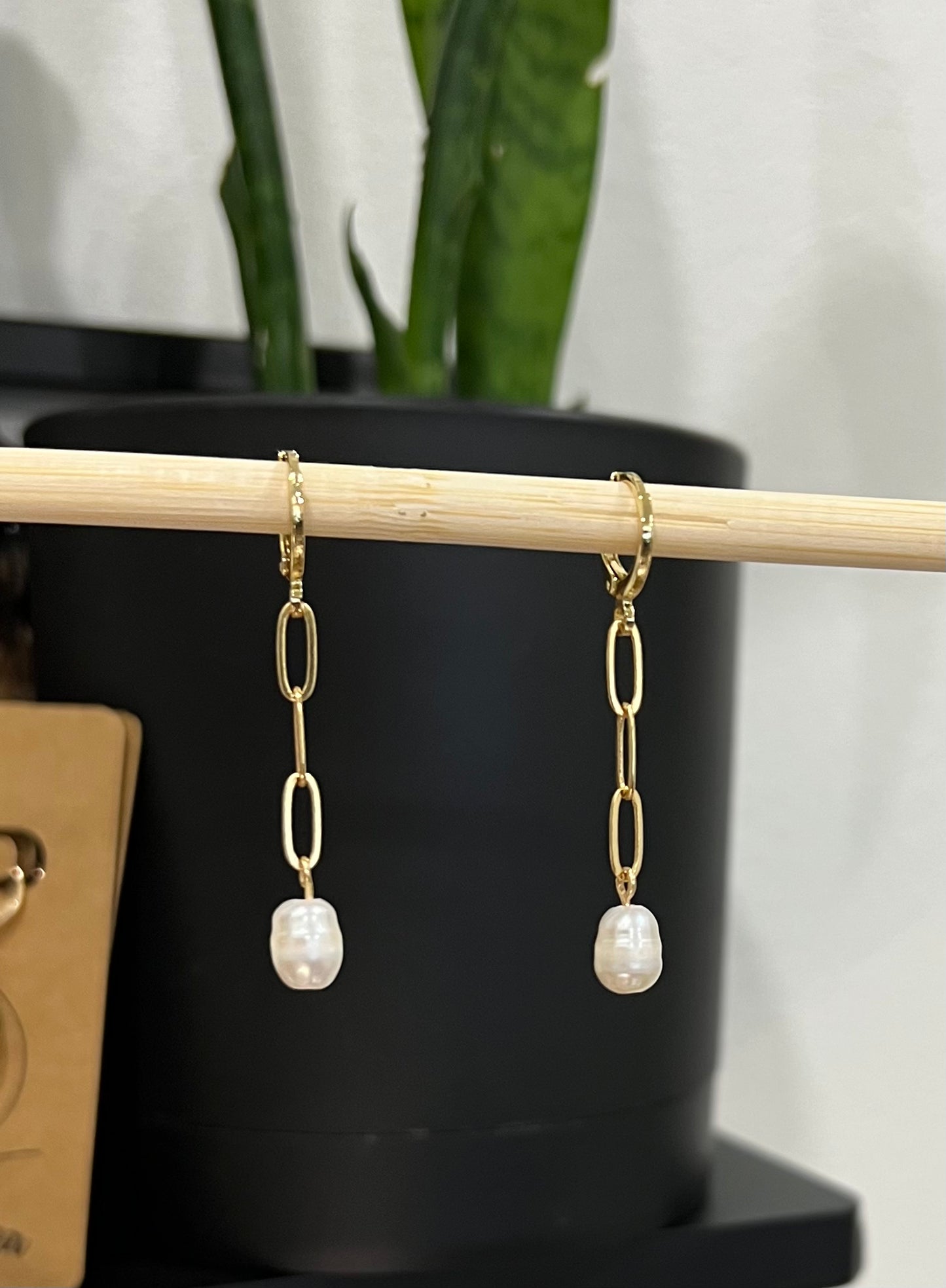 Pearly Chain Earrings