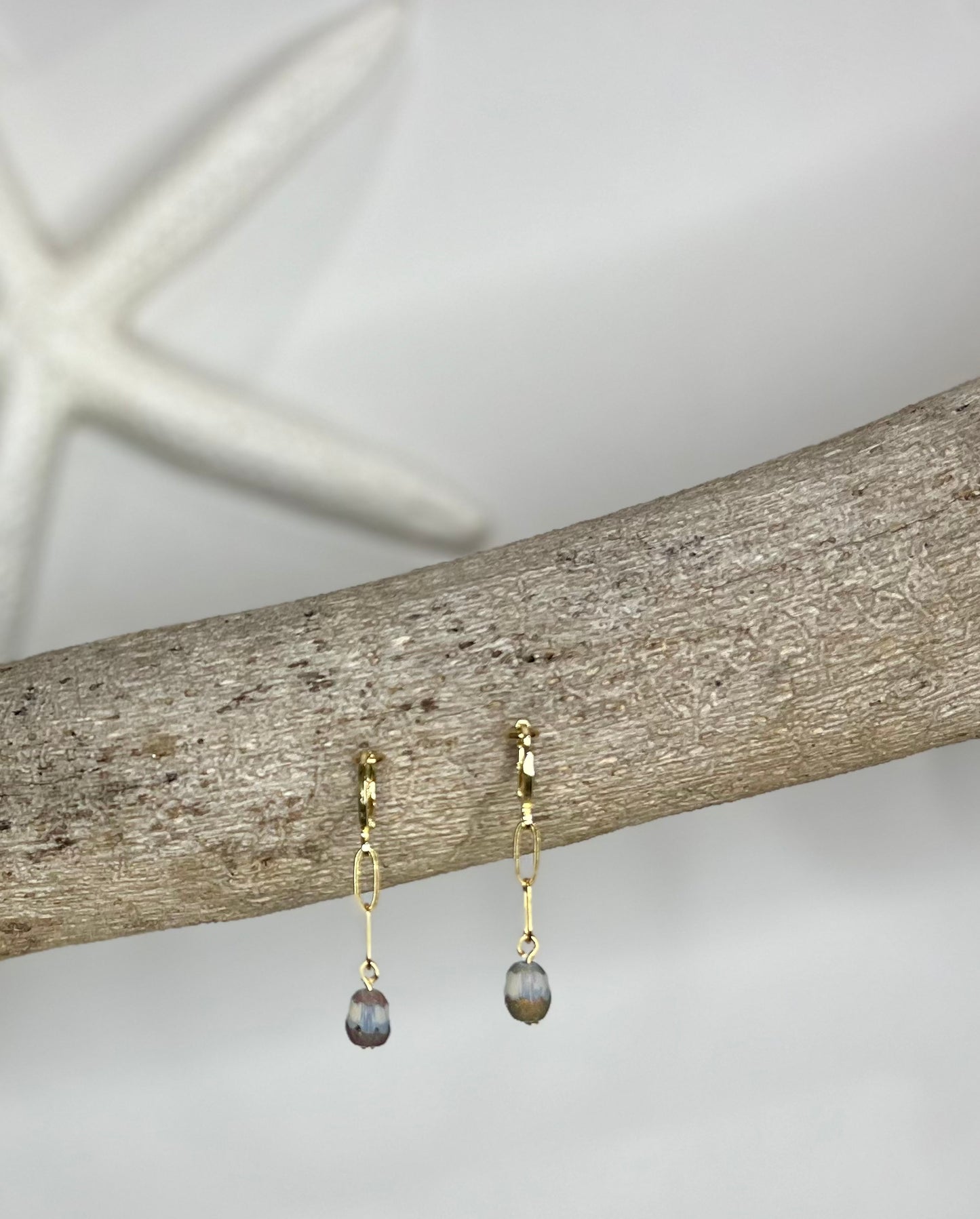 Ocean Drops on chain Earrings